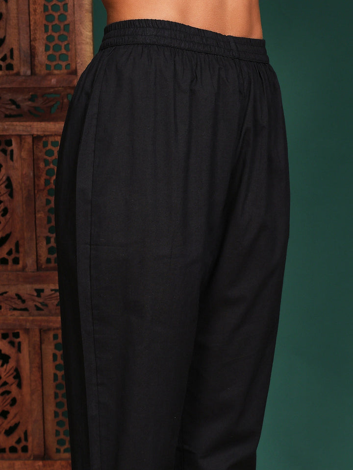 Digital Printed Cotton Blend Kurta With Pant &amp; Dupatta