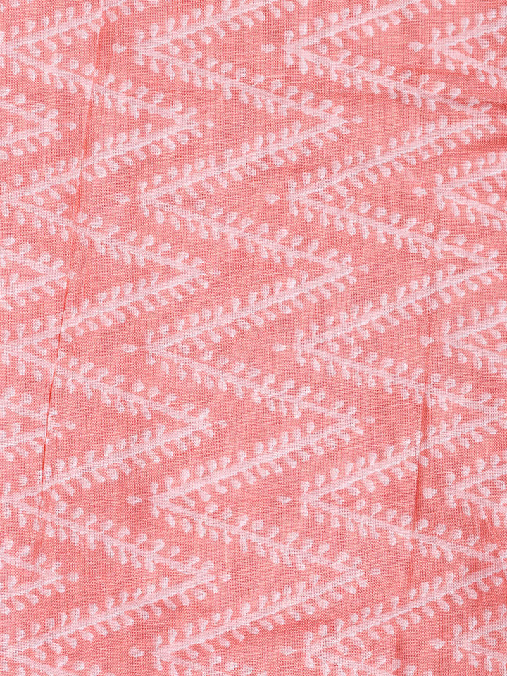 Printed Cotton Blend Unstitched Suit With Dupatta