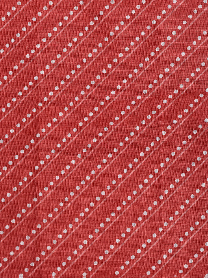 Printed Cotton Blend Unstitched Suit With Dupatta