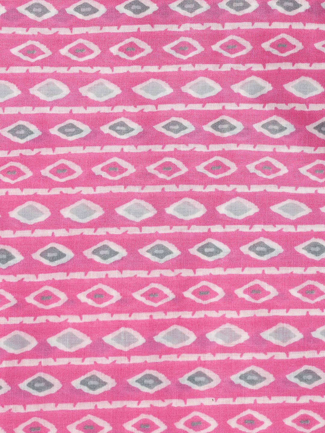Printed Cotton Blend Unstitched Suit With Dupatta