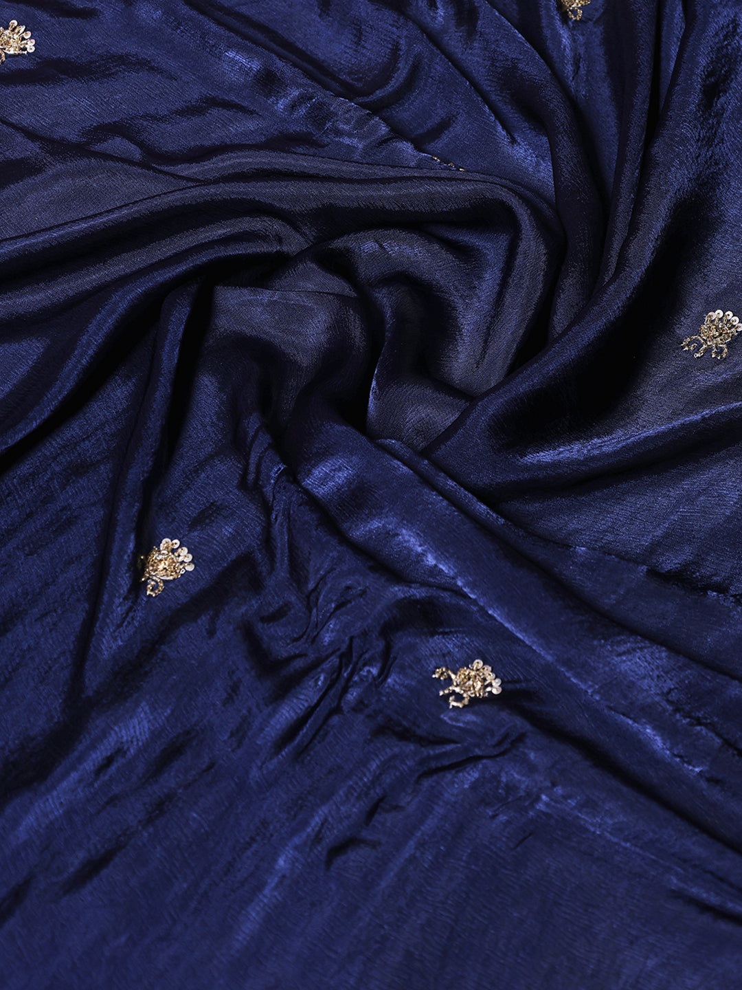 Stone Embroidered Chinon Saree