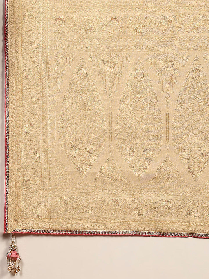 Embroidered Dola Silk Saree