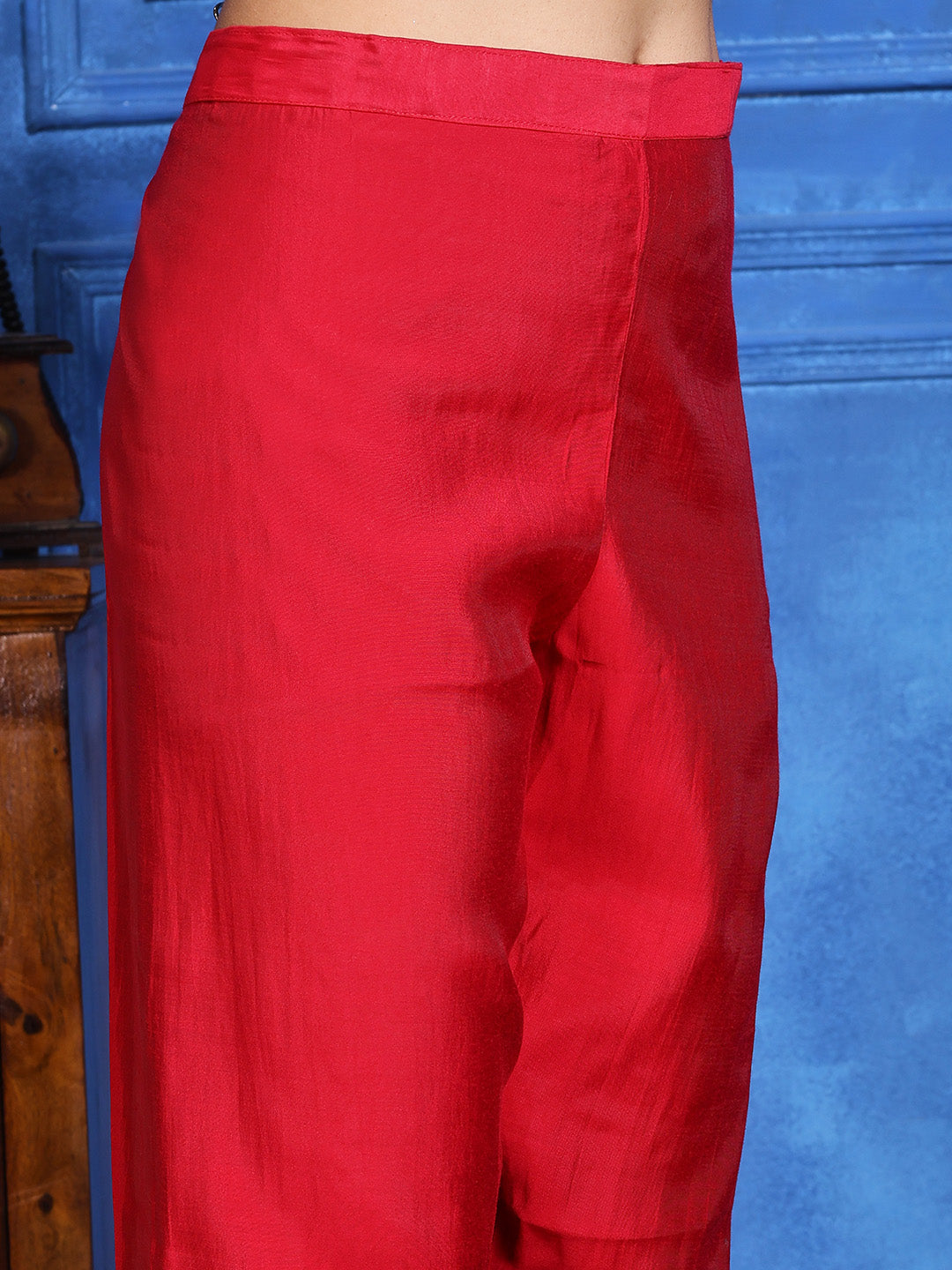 Printed Cotton Blend Kurta With Pants & Dupatta