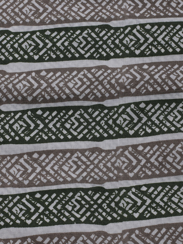 Printed Cotton Blend Unstitched Suit With Dupatta