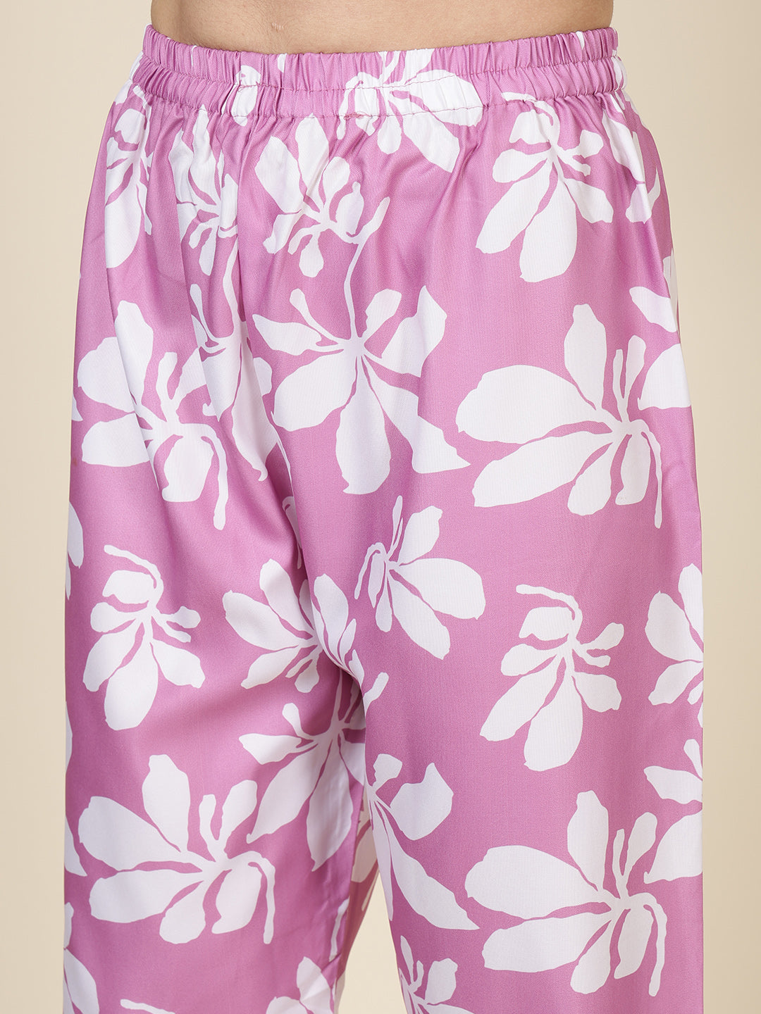 Printed Cotton Blend Kurta With Pants