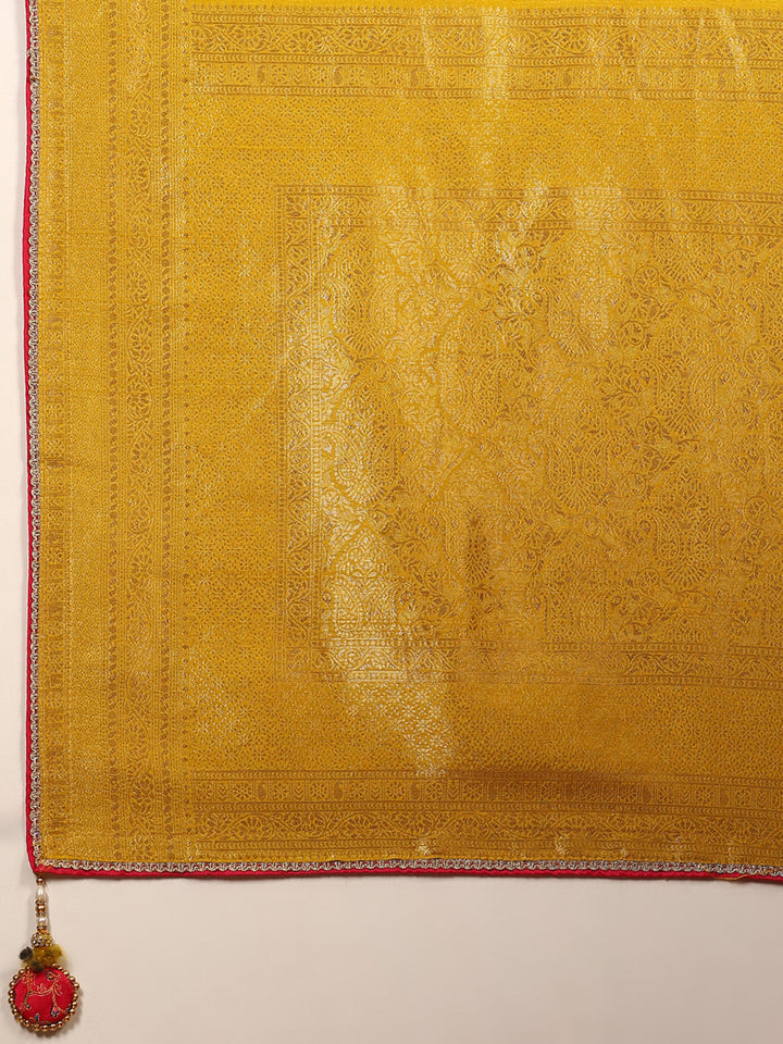 Embroidered Dola Silk Saree
