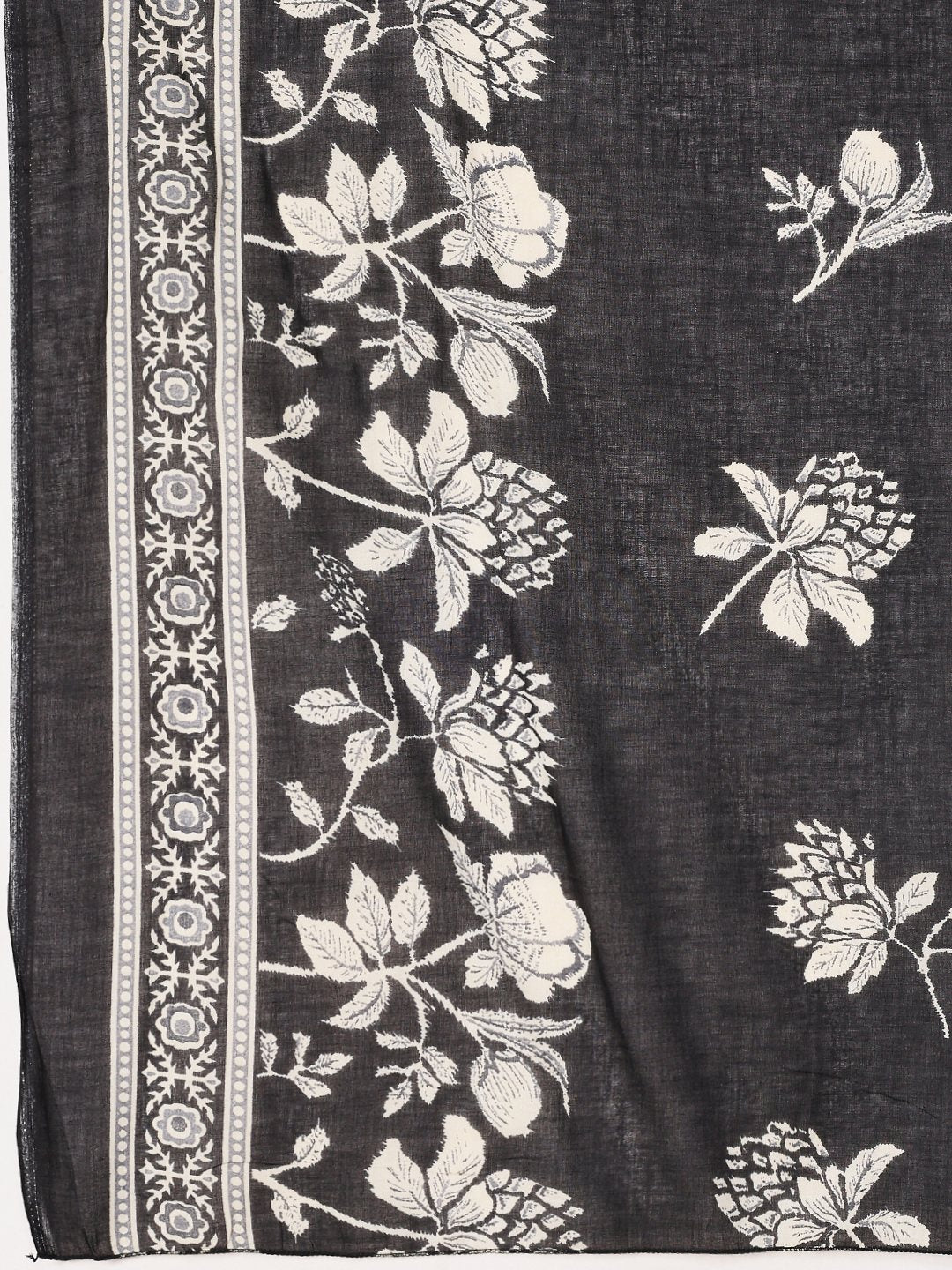 Digital Printed Cotton Blend Kurta With Pant &amp; Dupatta