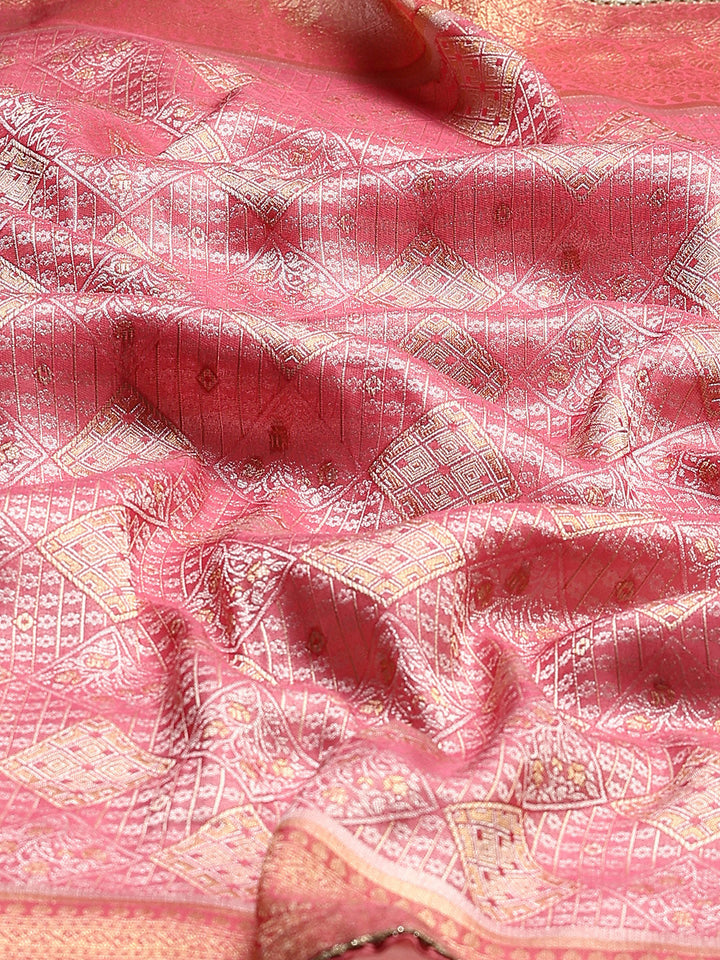 Embroidered Dola Silk Saree