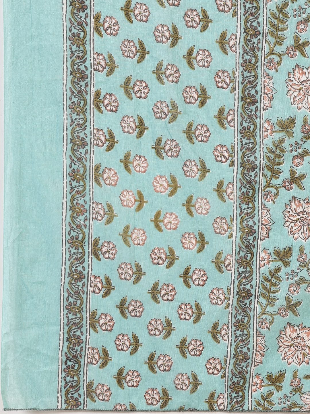 Printed Cotton Blend Kurta With Pant &amp; Dupatta