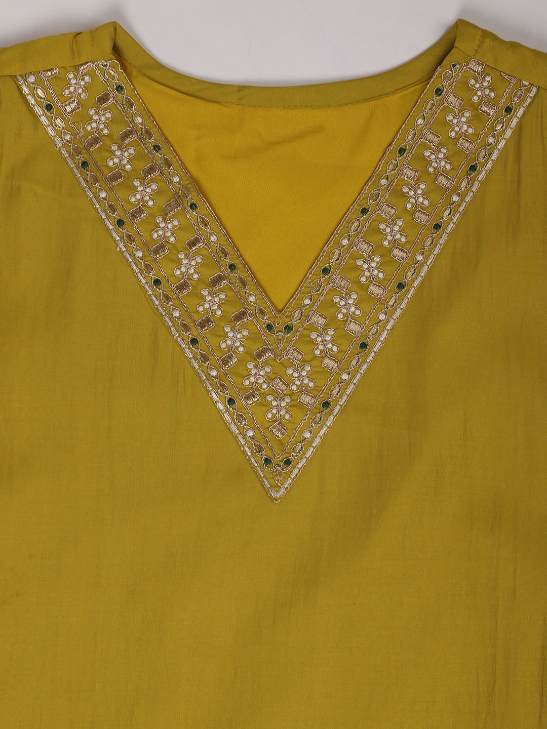 Embroidery Work Chanderi Kurta With Pant