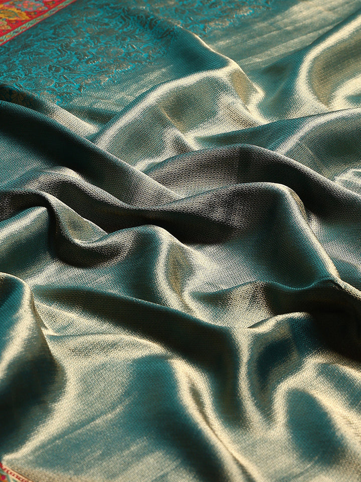 Embroidered Dola Silk Saree