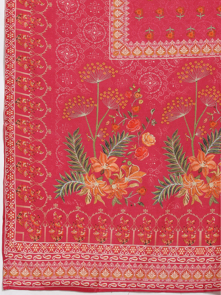 Printed Muslin Kurta With Pants &amp; Dupatta