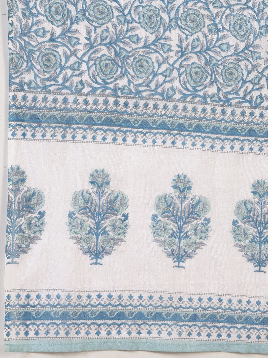 Printed Cotton Blend Kurta With Pant &amp; Dupatta