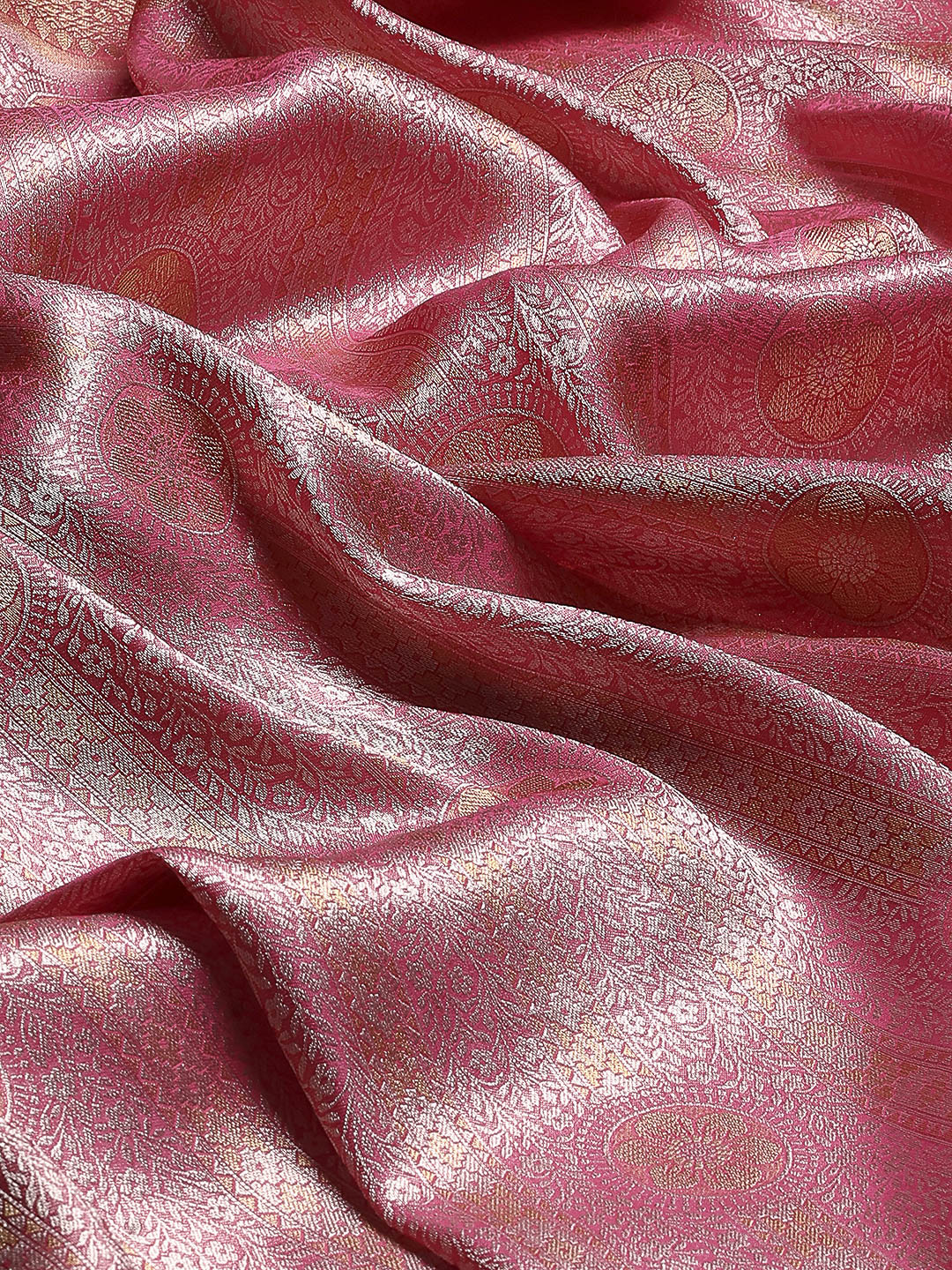 Embroidered Dola Silk Saree
