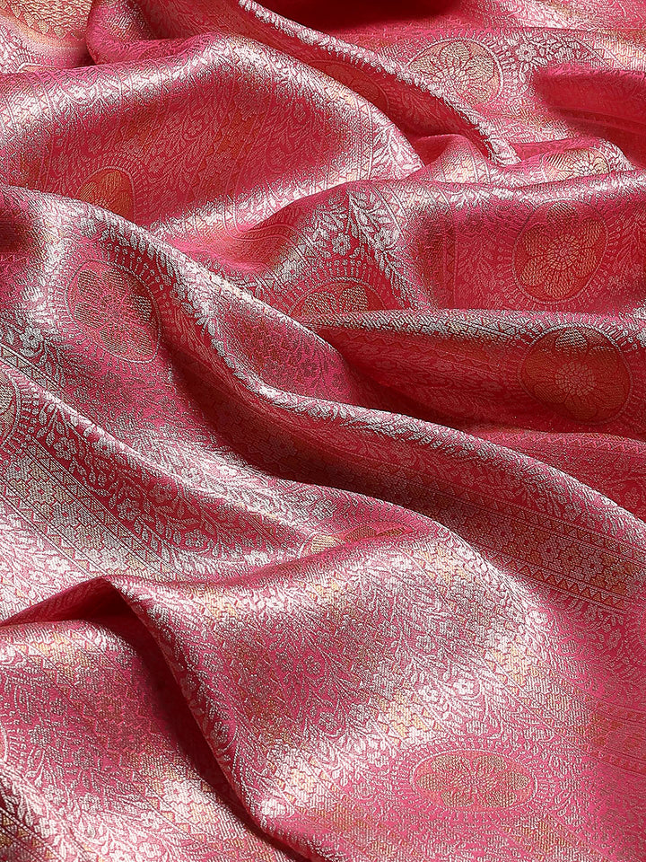 Embroidered Dola Silk Saree