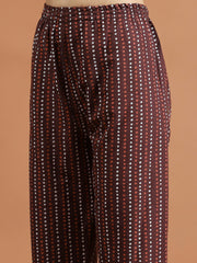 Printed Cotton Blend Kurta With Pants