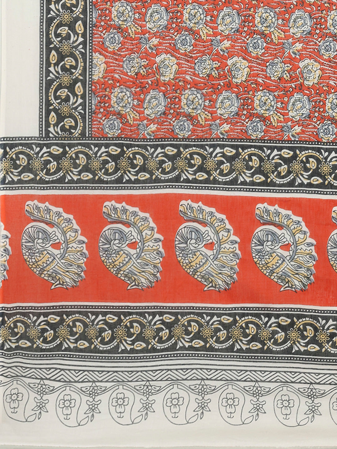 Printed Cotton Blend Kurta With Pants &amp; Dupatta