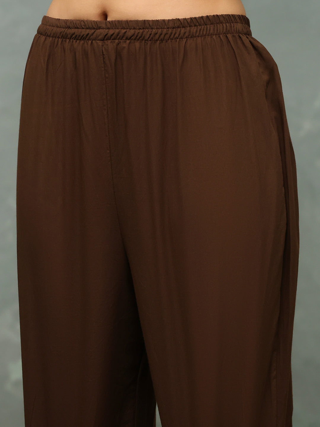 Printed Cotton Blend Kurta With Pants