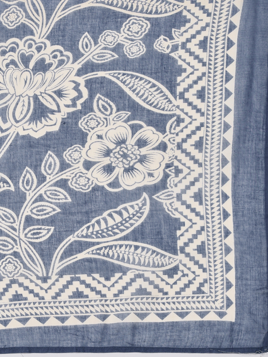 Printed Cotton Blend Kurta With Pants & Dupatta
