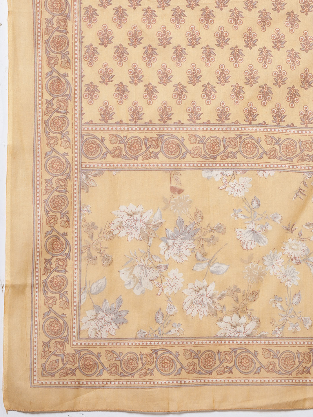 Embroidered Cotton Kurta With Pant &amp; Dupatta