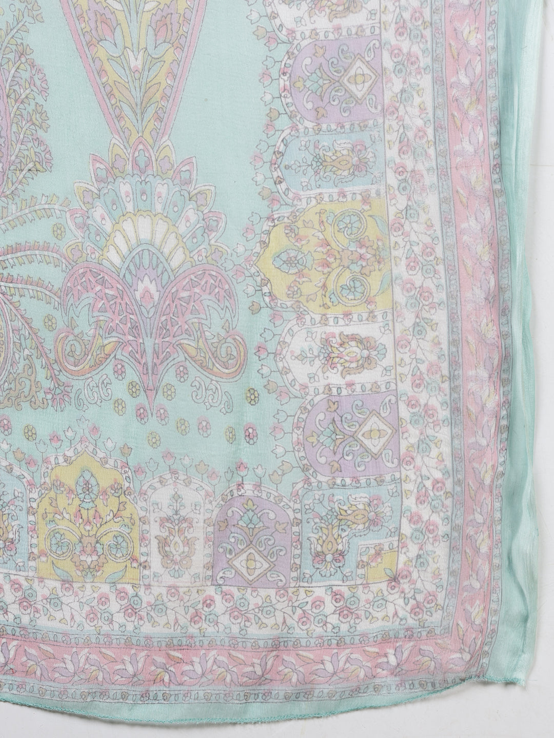 Printed Cotton Blend Kurta With Pants & Dupatta