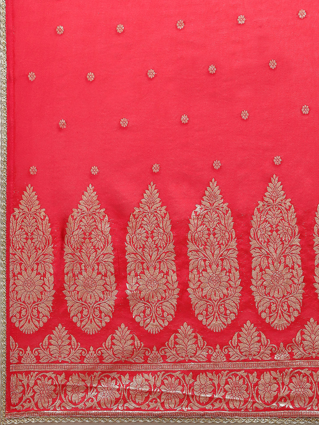 Embroidered Cotton Blend Kurta With Pants & Dupatta