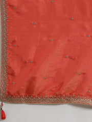 Printed & Embroidered Tissue Choli With Lehenga & Dupatta
