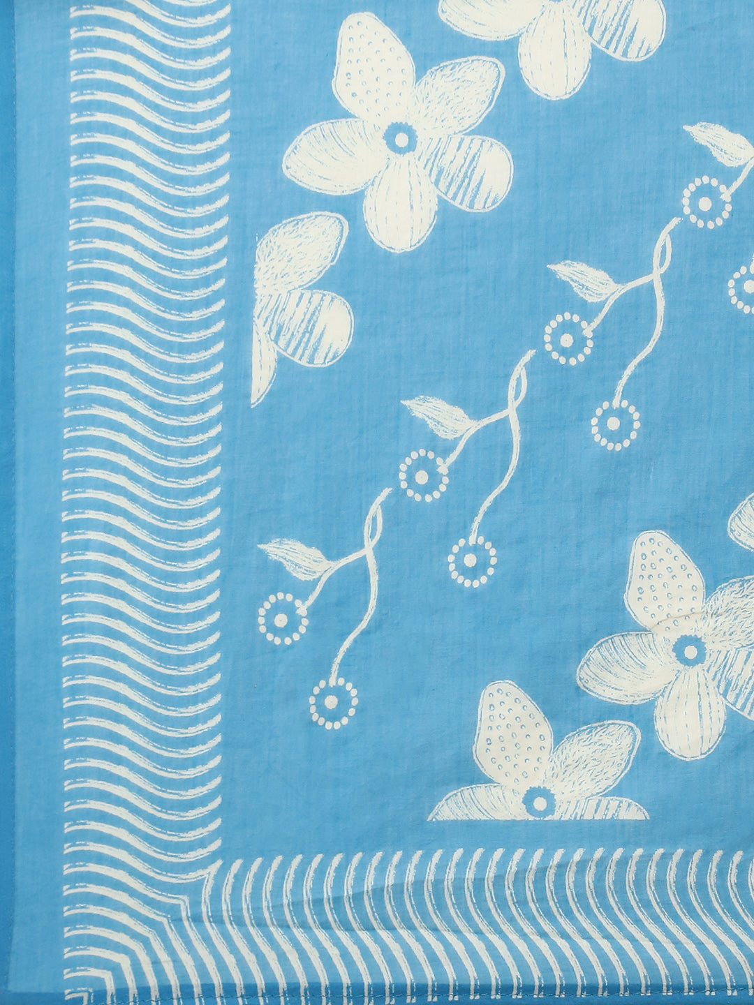 Printed Cotton Blend Kurta With Pants & Dupatta