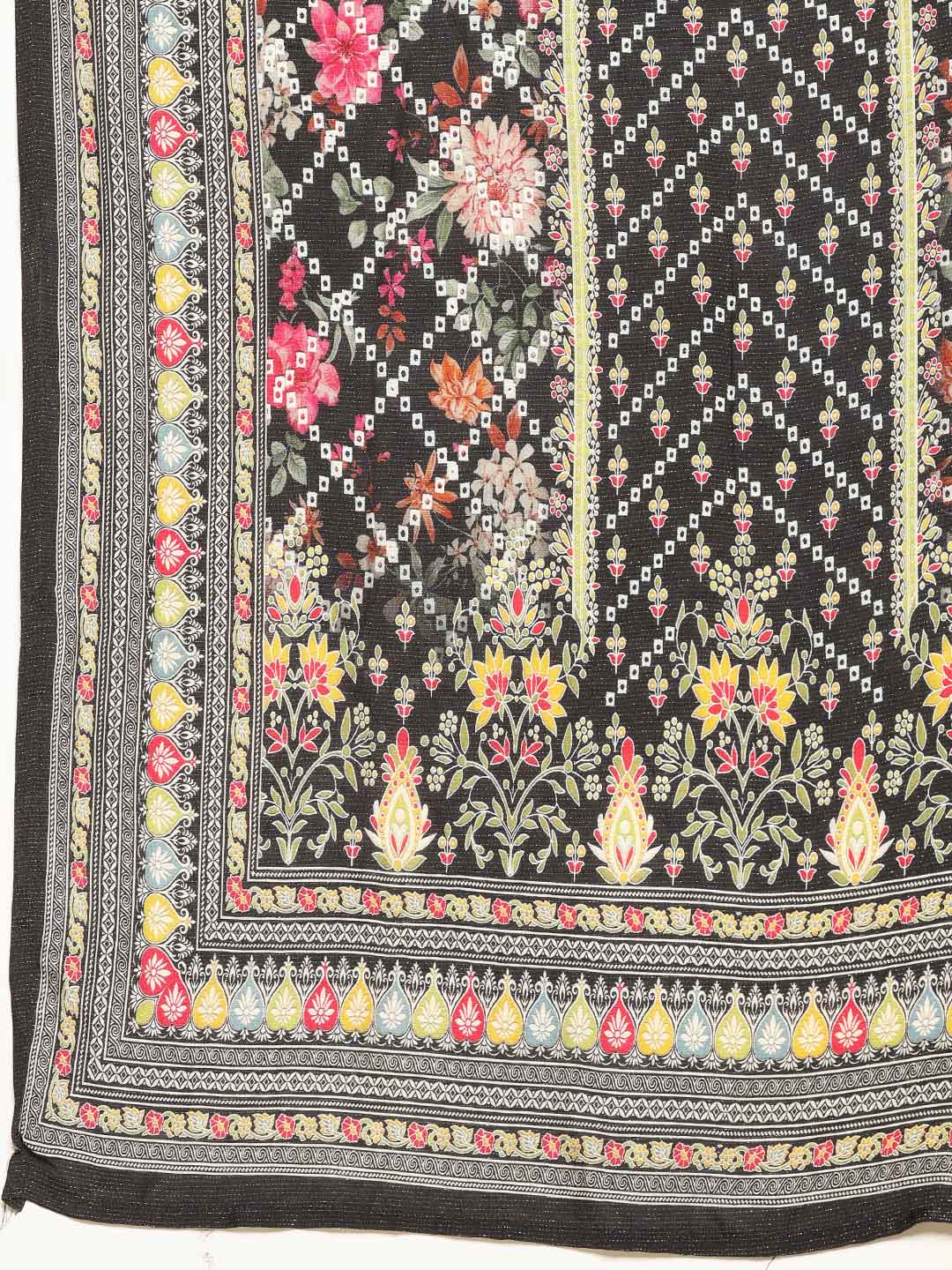 Printed Muslin Suit With Pant &amp; Dupatta