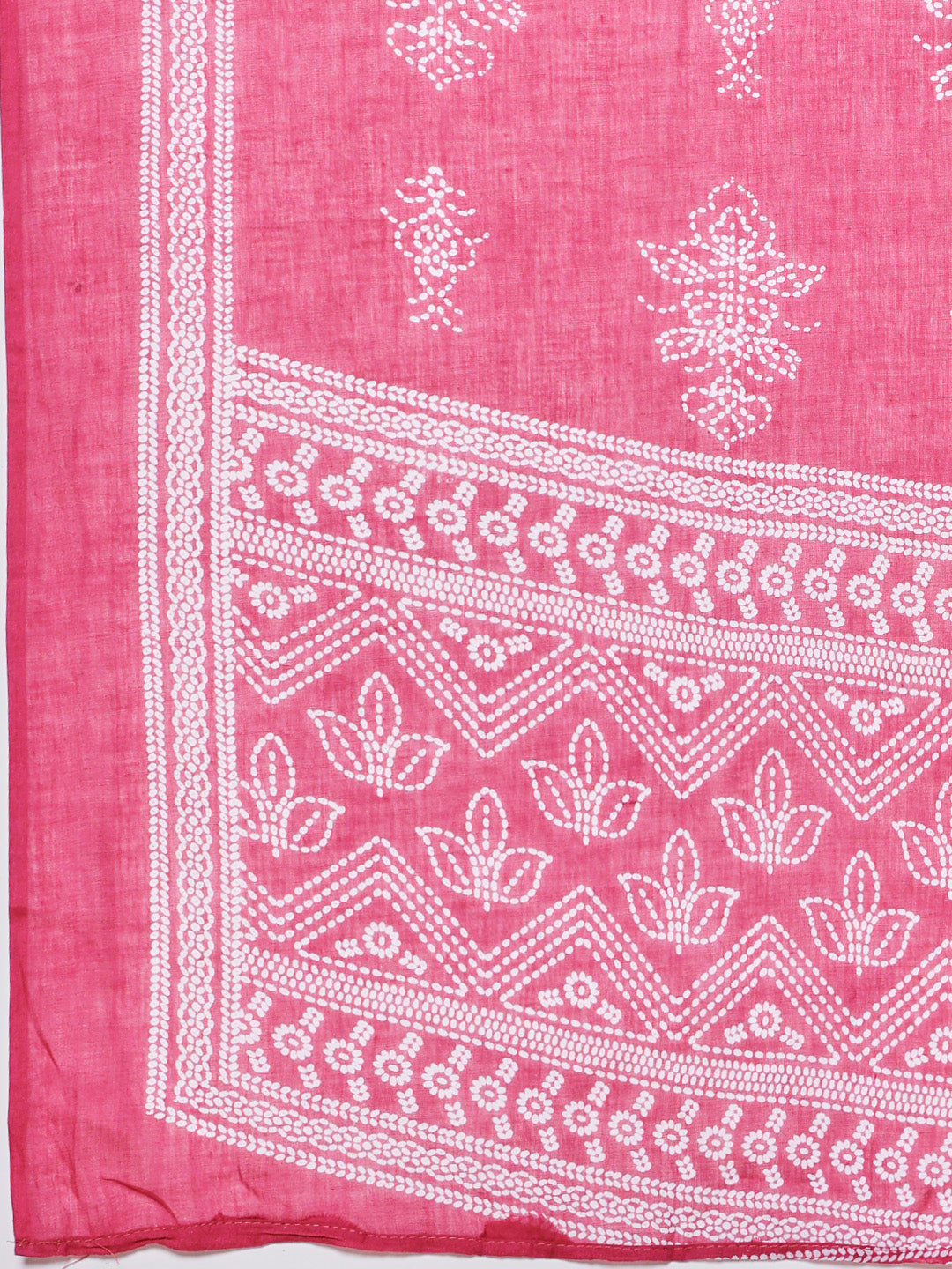 Printed Cotton Blend Kurta With Pants & Dupatta