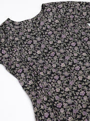 Printed Cotton Blend Kurta With Pants