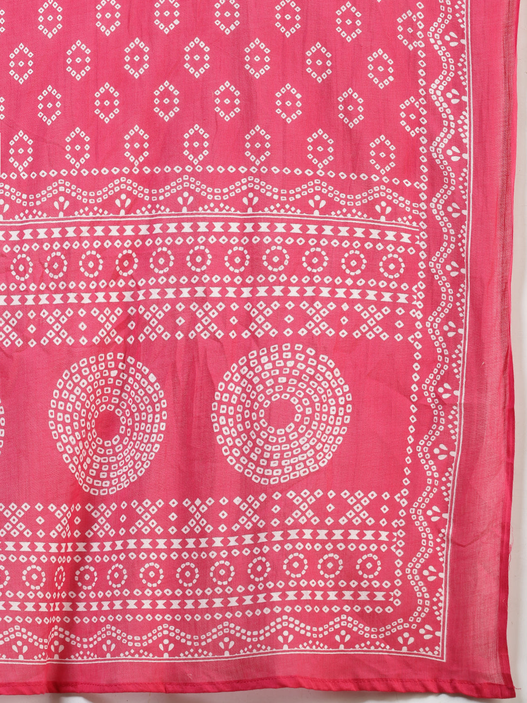 Printed Cotton Blend Kurta With Pants & Dupatta