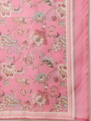 Abstract Print Chanderi Suit Set With Dupatta