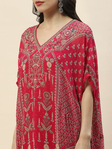 Digital Print Georgette Kaftan Kurta