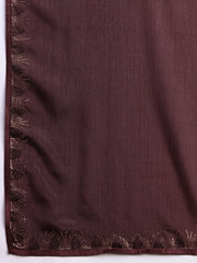 Stone Work Border Chinon Saree