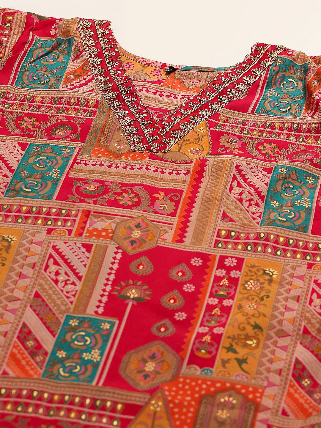 Embroirdred Muslin Kurta With Pants