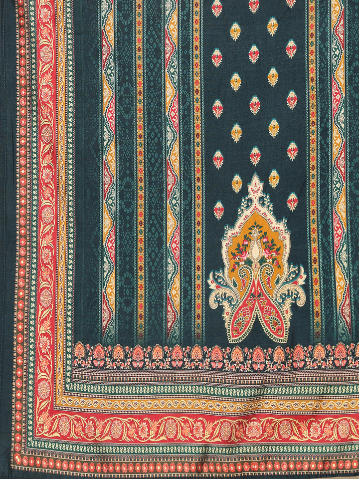 Printed Cotton Blend Kurta With Pants &amp; Dupatta