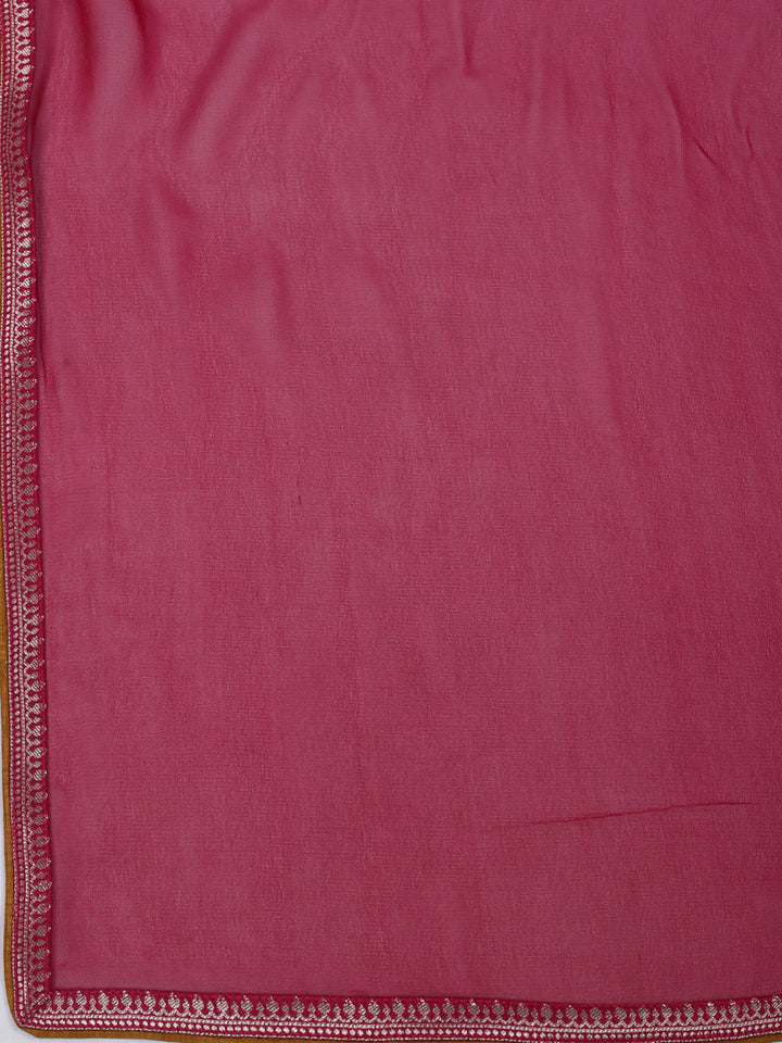 Banarasi Wave With Embroidered Kurta With Palazzo &amp; Dupatta