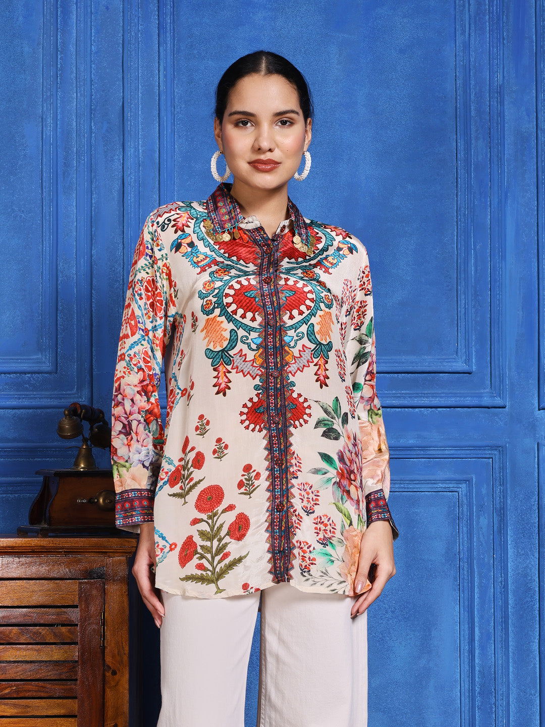 Printed Crepe Kurta