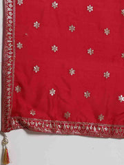 Embroidered Banarasi Choli With Lehenga & Dupatta