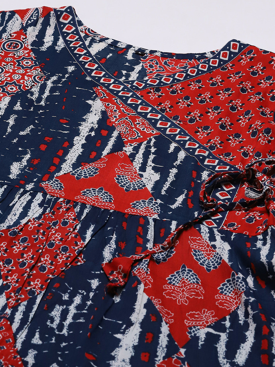 Printed Cotton Blend Kurta & Pants