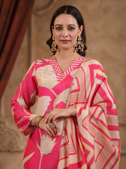 Printed Muslin Kurta With Pants & Dupatta