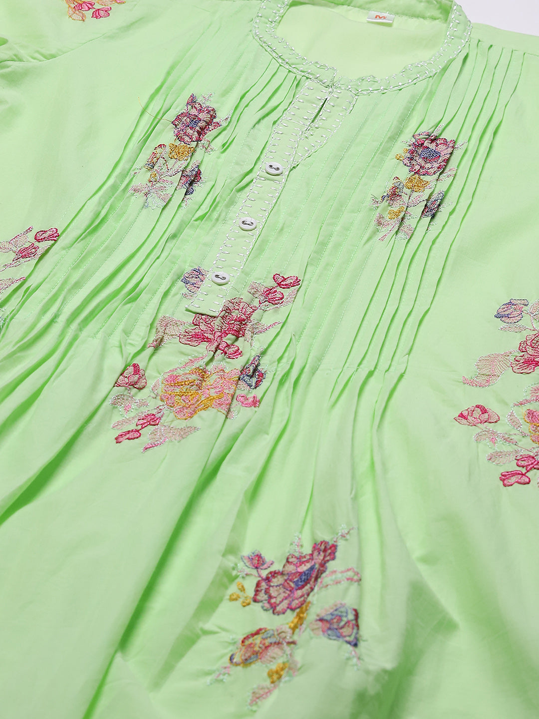 Printed Cotton Blend Kurta With Pants