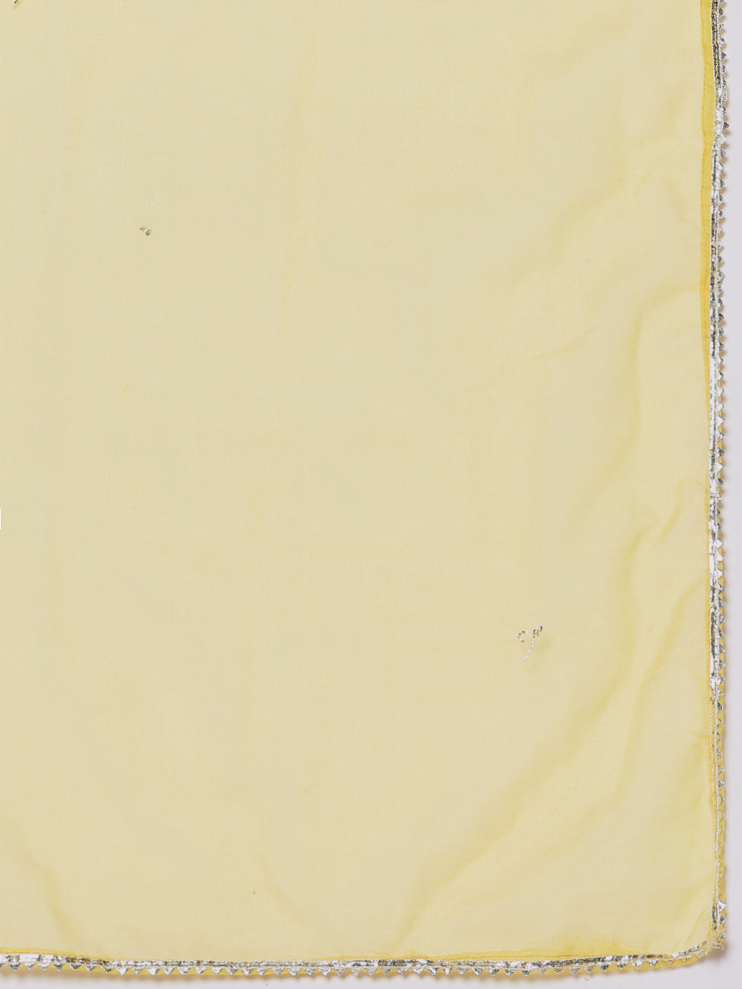 Resham Work Cotton Blend Kurta With Pants & Dupatta