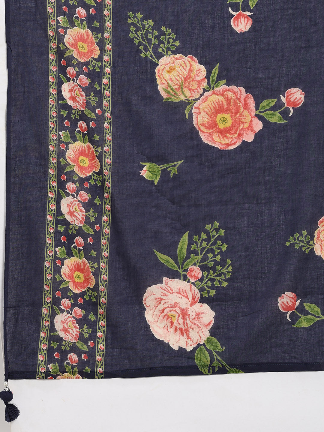 Printed Cotton Blend Kurta With Pants & Dupatta