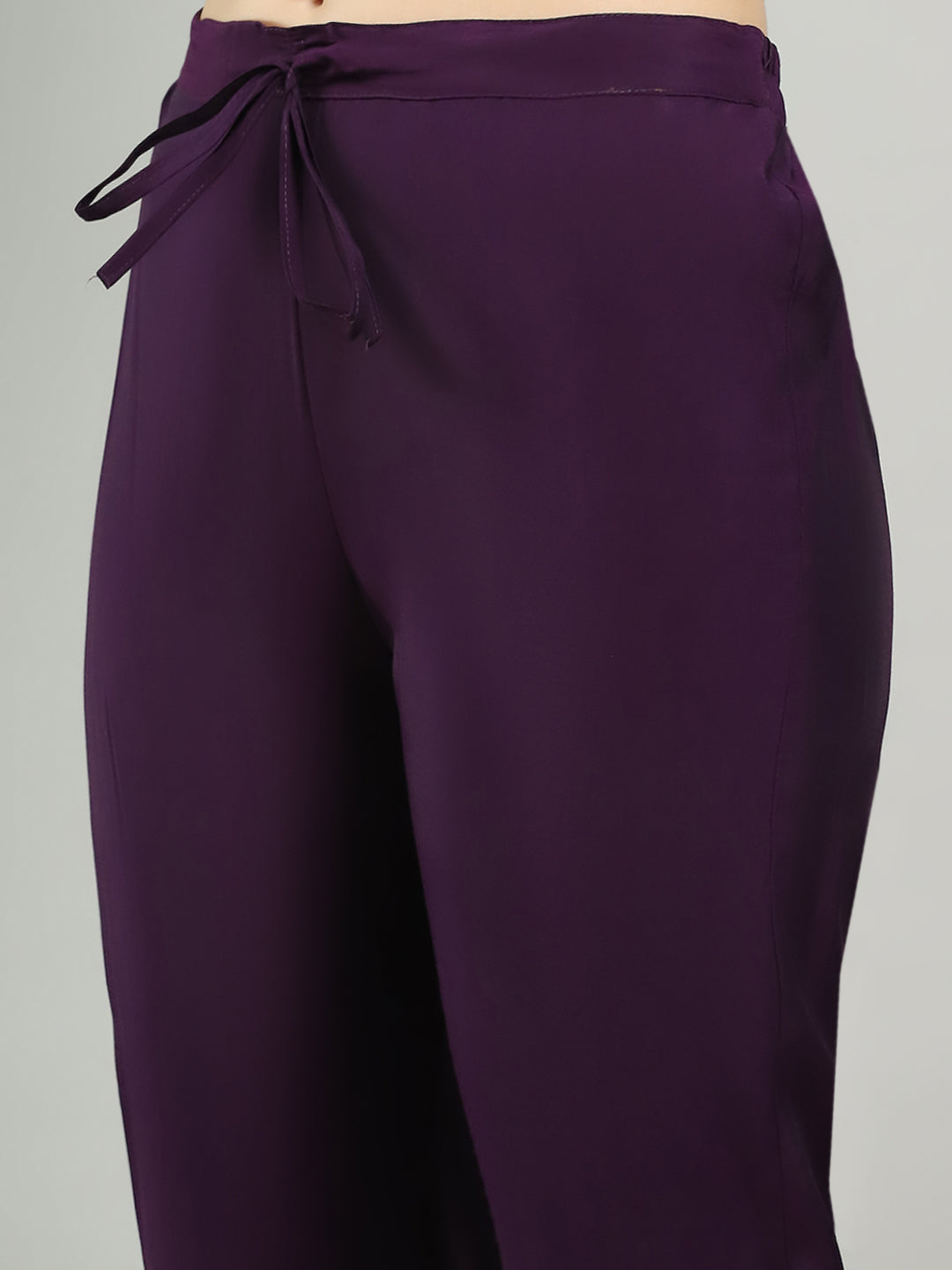 Neck Embroidered Muslin Kurta With Pants