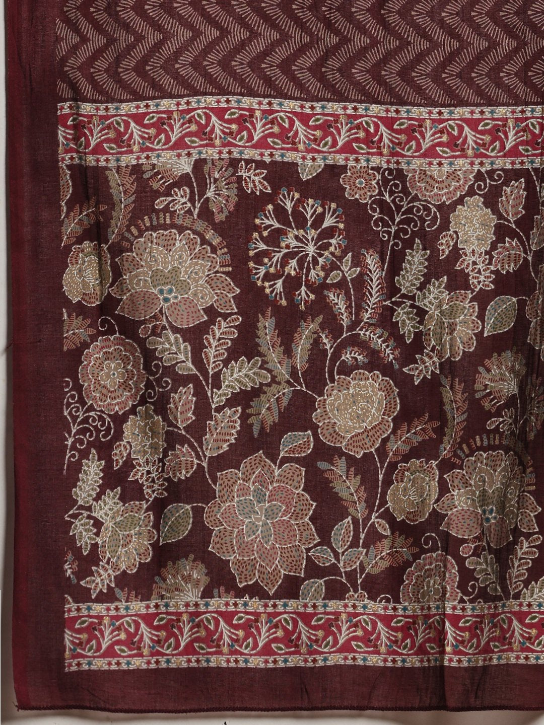 Printed Cotton Kurta With Pant &amp; Dupatta