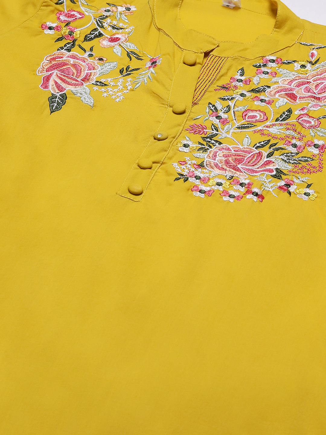 Printed Cotton Blend Kurta With Pants