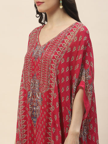 Digital Print Georgette Kaftan Kurta