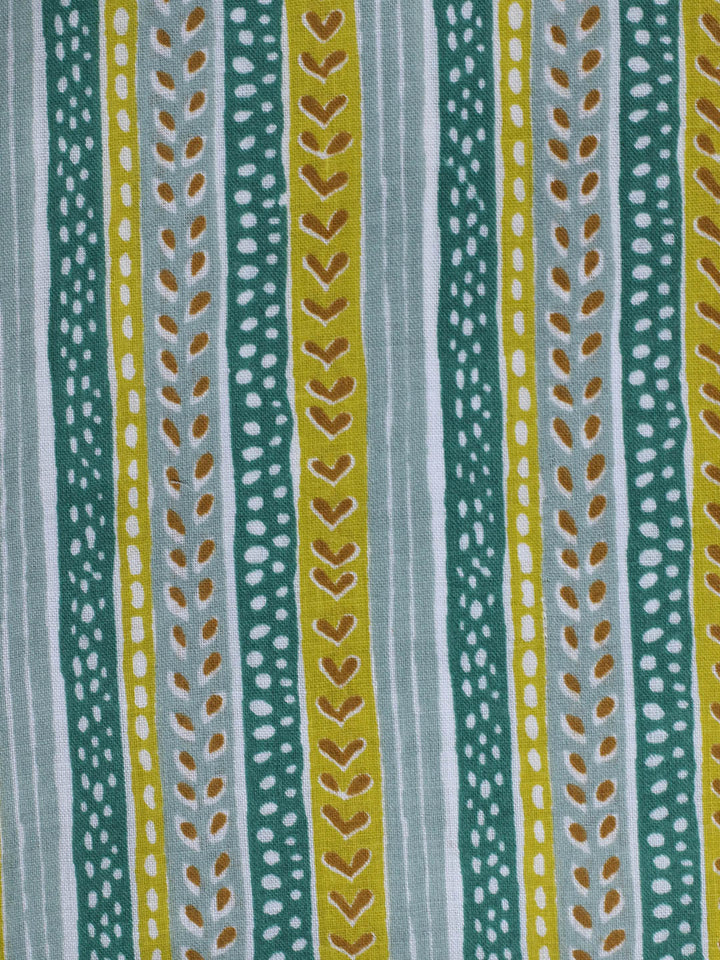 Printed Cotton Blend Unstitched Suit With Pant &amp; Dupatta